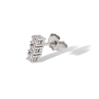 Orecchini trilogy in oro bianco 18 kt con diamanti naturali – Donna – 0.35 ct totali – 1.20 g - IP.OK18B/13D